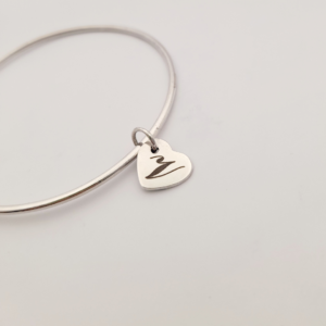 Esclava con dije Cuore en plata 925